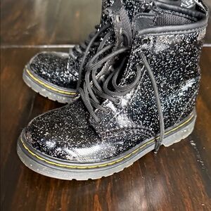 Dr. Martens Kids Sparkly Black Boots